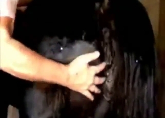 Dude gets to massage and gape mare cunts