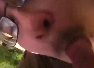 GSD blowjob from a geeky dude in glasses