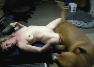 Zoophile porn with a married blonde fucking dog