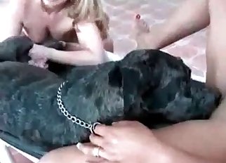 Couple of the zoophiles and doggy